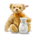 Steiff Sunflower Teddy Bear with Vase